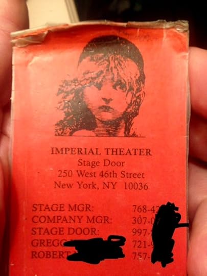 Les Mis back-stage pass