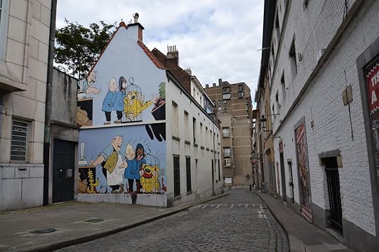 Comic book street art in Brussels