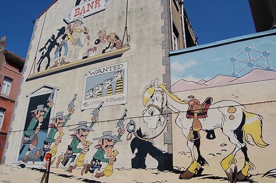 Lucky Luke mural in Brussels