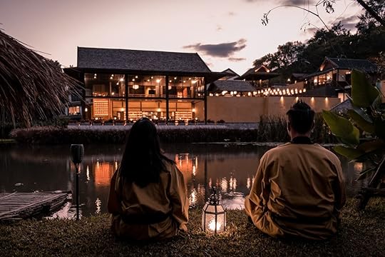 Couple at a Japanese onsen