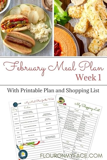 February Weekly Meal Plan Week 1 with printable meal plan and shopping list