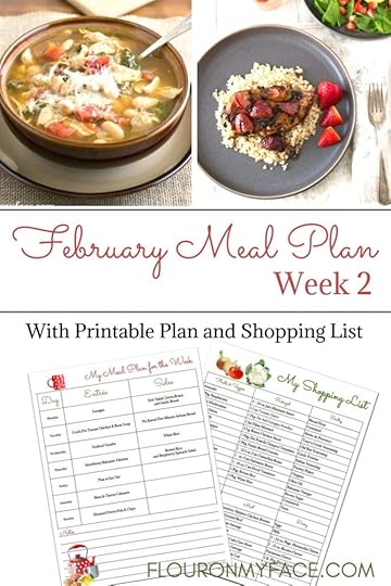 February Weekly Meal Plan Week 2 with printable meal plan and shopping list