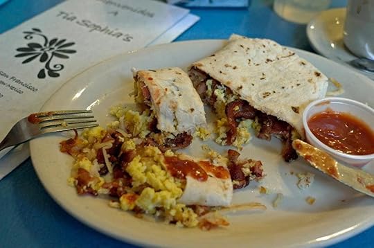 Breakfast burrito from Tia Sophia's in New Mexico