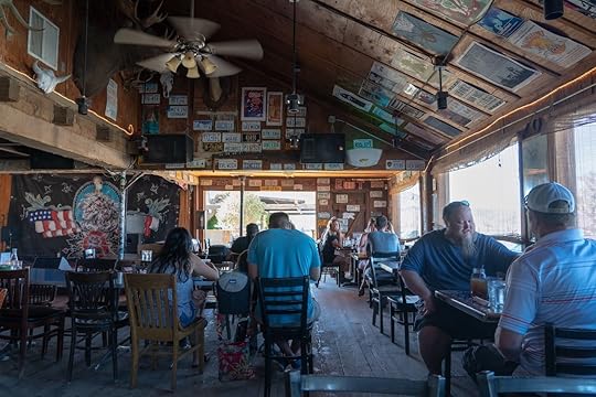 Interior of Pappy & Harriet's restaurant and music venue near Joshua Tree National Park in Pioneertown, California