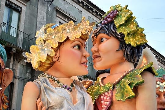 The Aci and Galatea, during the carnival parade along the streets of Acireale