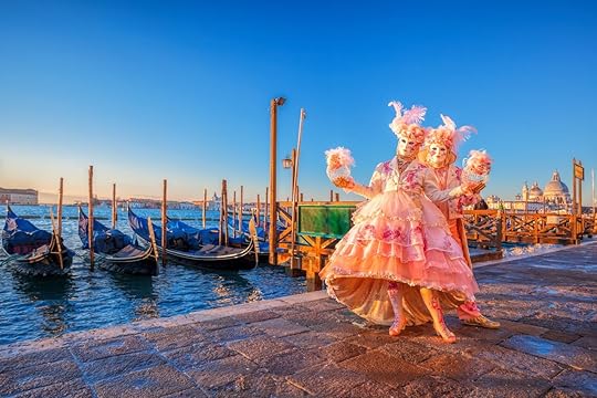 Famous carnival in Venice, Italy