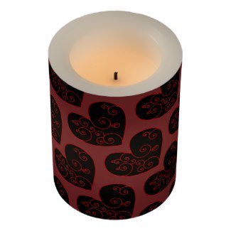 Heart Swirl Flameless Candle