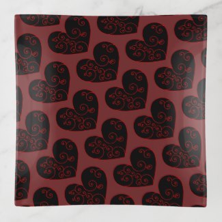 Heart Swirl Trinket Trays