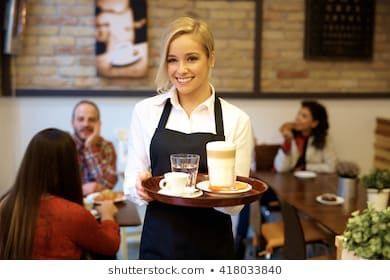 blonde diner waitress