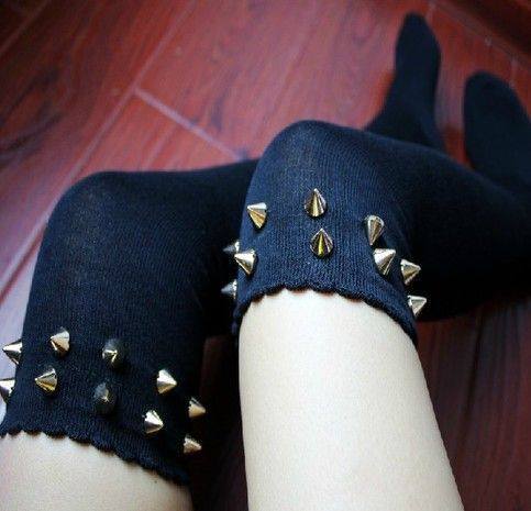 black, rock, and studs image