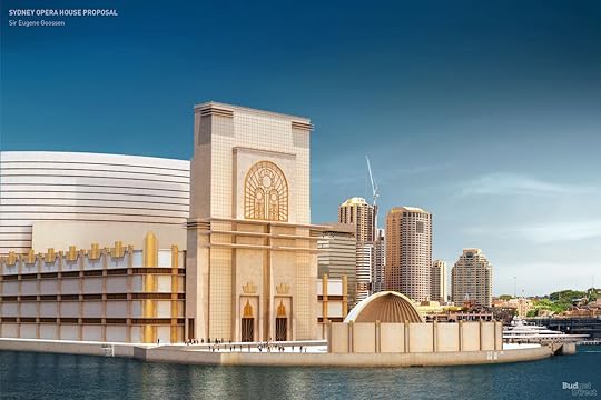 Sydney Symphony Orchestra conductor Sir Eugene Goossen’s proposed design of Sydney Opera House