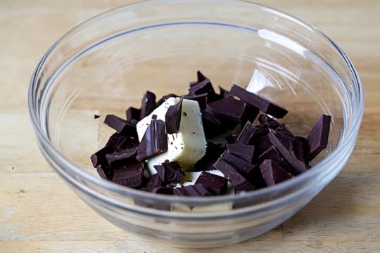 melt butter and chocolate