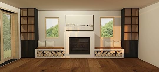 Emily Henderson Mountain Fixer Upper Family Room Fireplace Render 091