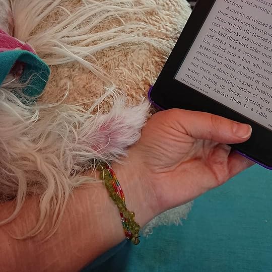 I love when Petal does this when I’m reading – puts her paw against my body to make sure I’m there. It is so sweet. (Smiling)<br /><br />I am reading the sequel to The Emerald Atlas called The Fire Chronicle, and enjoying it. I love engaging #MGlit (and #YAlit) fantasy.<br /><br />#petsarefamily #petsarecomfort<br />#cherylrainfield #YAwriter #LGBTQwriter #booknerd #bookworm #ireadYA #survivor #feminist #bookstagram<br />#bookrecs<br />#petalrainfield #chinesecrested #hairyhairless #dogstagram #ilovemydog #ilovemychinesecresteddog #dogmom
