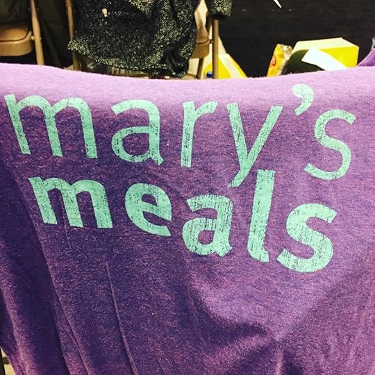 One of the Mary’s Meals t-shirts I picked up at the Columbus Catholic Women’s Conference last weekend.
