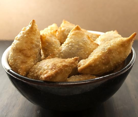 Deep fried stuffed pastry from Brazil