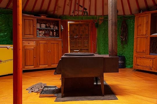 Inside of a yurt in Mongolia