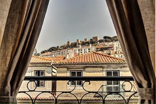View of the castle from a Lisbon hostel