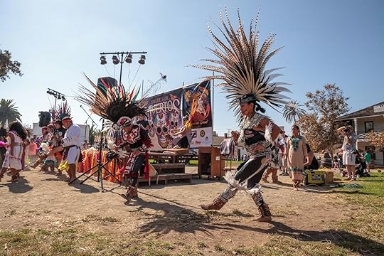 Aztec dancers celebrate Day of the Dead in San Diego, California
