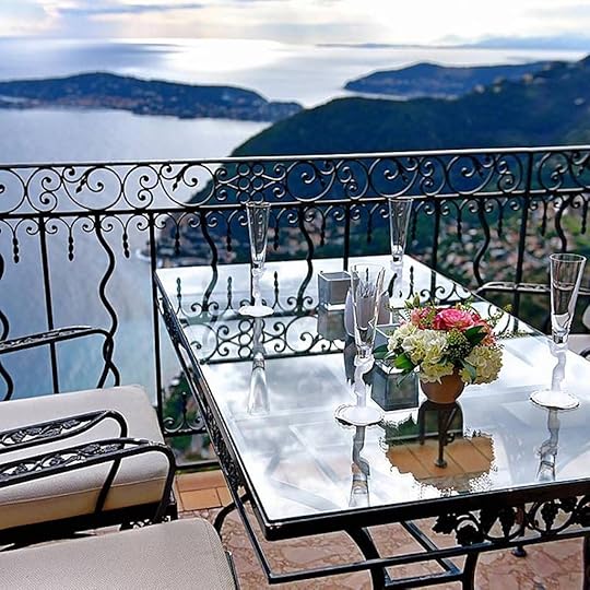 Chateau Eza balcony view over Eze, France