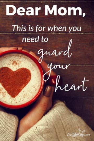 Is today one of those hard mom days? A day when you need help? Help to to stand up against the whispered lies of the enemy ... and help to guard your heart so it doesn't fall apart? If so, this is for you. #motherhood #momlife #guardyourheart #hope #help #parenting #godslove #surrenderedheartsbook #livesurrendered