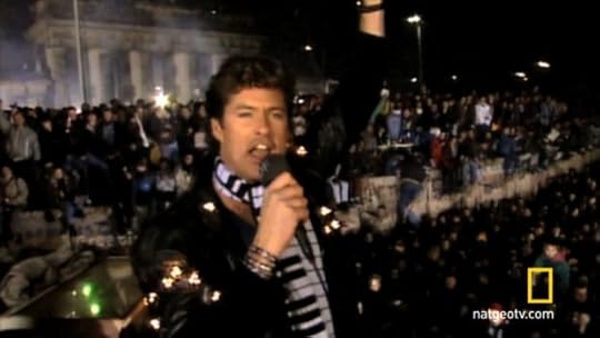 David Hasselhoff on the Berlin Wall 1989