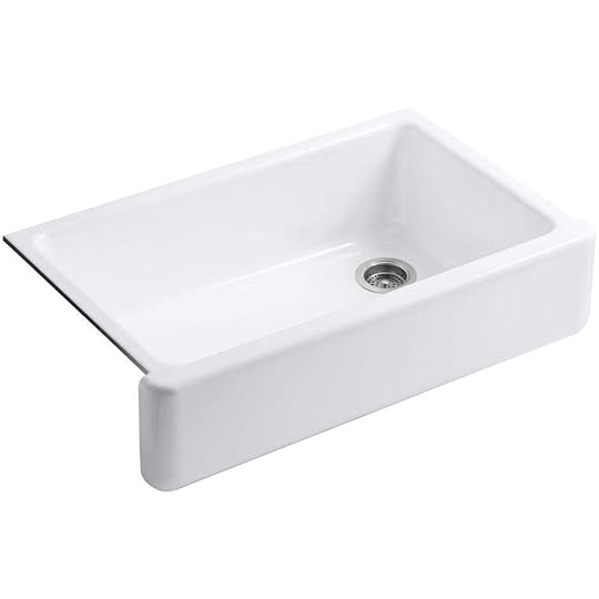 Double Kitchen Sink Dimensions Kohler K 6489 0 Whitehaven Self Trimming Apron Front Single Basin