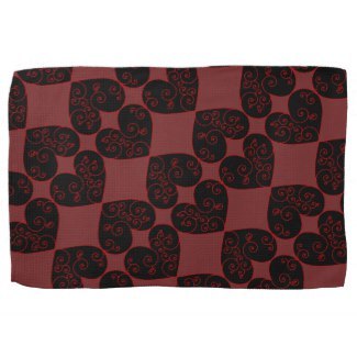 Heart Swirl Hand Towel