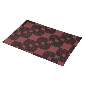 Heart Swirl Cloth Placemat