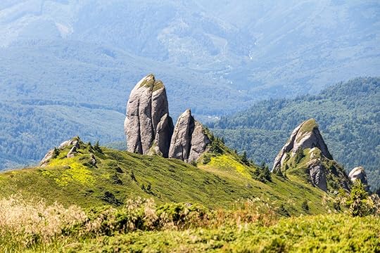Pointy rock formation in Ciucas