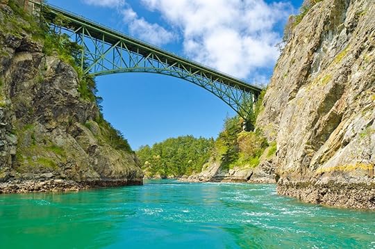 The Deception Pass Bridge bridge connecting Whidbey Island to Fidalgo Island in the U.S. state of Washington