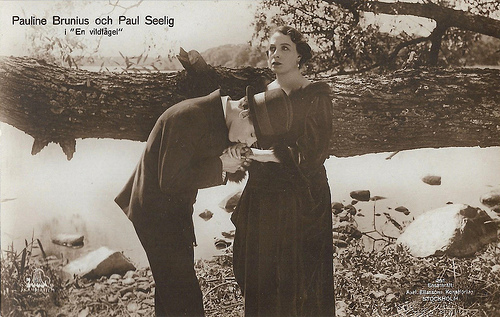 Pauline Brunius and Paul Seelig in En vildfagel (1921)