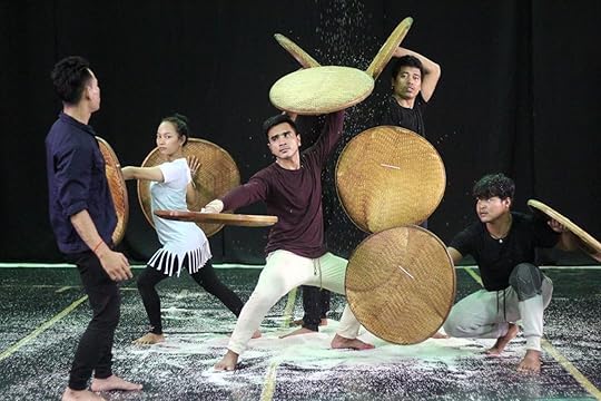 Cambodian circus performers