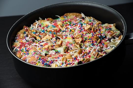 Mexican Mardi Gras dessert with sprinkles