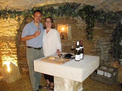 Franck and me in our 13th century wine cellar under the streets of Beaune. This was taken on a summer trip back to Burgundy just after I’d been diagnosed with PSC in 2012.