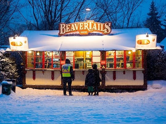 BeaverTails pastry stand in Canada during winter