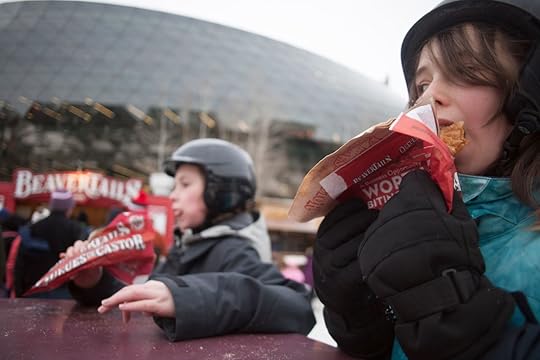 Canadian kids eating BeaverTails