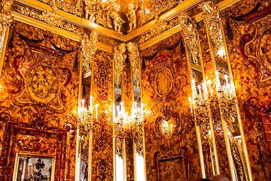 Interior of Catherine Palace, Amber room, Russia