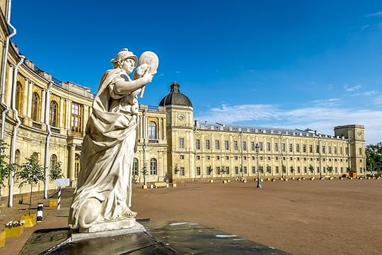 Statues near the ensemble of Gatchina Palace, Russia