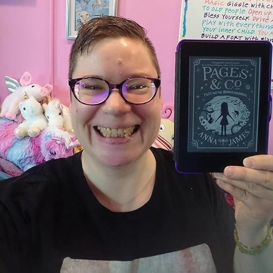 I am reading and absolutely loving #mglit fantasy TILLY AND THE BOOKWANDERERS by Anna James. It is such a deliciously magical bookish novel about Tilly, a girl who loves to read who lives with her grandparents in a bookshop and starts to see and then be able to talk with her favorite characters from books including Anne of Green Gables. (I love Anne of Green Gables and I think the author captured her perfectly). She also spots her grandparents talking to their favorite authors.<br /><br />I love the idea of characters from books coming to life, and it reminds me a bit of INKHEART by Cornelia Funke (another of my favourites). I love books about books, especially when they are magical. It also deals with loss of a parent, being left out, and discovering new friends.<br /><br />I am finding this such a comforting, fun, delightful, satisfying read that I think it will become one of my favorites that I want to re-read over and over. And I am excited to see that it is the first in a series (Pages & Co) <br />#tillyandthebookwanderers #annajames #mgfantasy #pagesandco #bookrecs #bookrecommendations #booklove #bookstagram<br />#cherylrainfield #YAwriter #LGBTQwriter #booknerd #bookworm #ireadYA #survivor #feminist