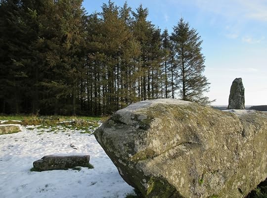 The huge recumbent stone at Aikey Brae stone circle.