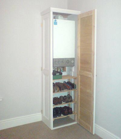 kuche boiler boiler cupboard bin and shoe space kuche warmwasserspeicher oder durchlauferhitzer