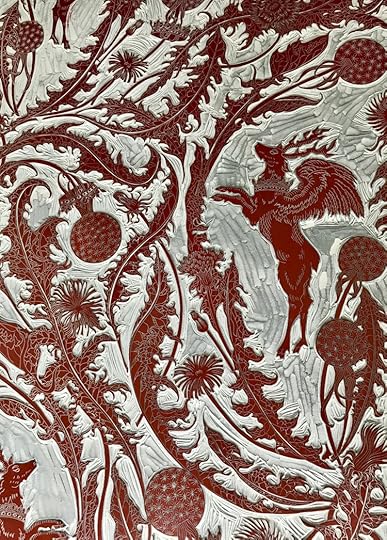 King Peryton (fabric design) by Cally Conway