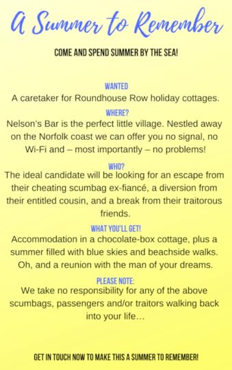 WANTED! A caretaker for Roundhouse Row holiday cottages. WHERE_ Nelson’s Bar is the perfect little village. Nestled away on the Norfolk coast we can offer you no signal, no Wi-Fi and – most importantly – no problems!