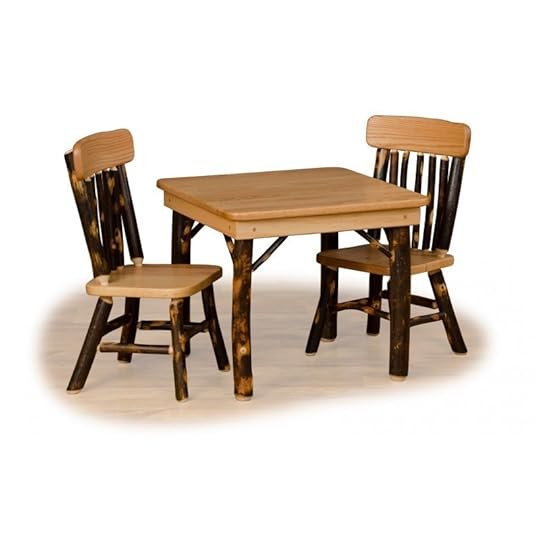 Kids Kitchen Tables Rustic Hickory Childrens 39 Table and Chairs