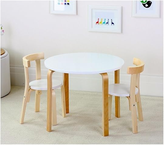Rectangle Unfinished Oak Wood Dining Table for Kids with Kids Kitchen Tables