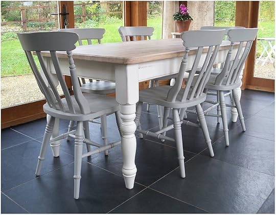 Farmhouse Table and Chairs Hand Painted by Rectory Blue Painted Kitchen Table and Chairs
