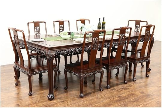 Kitchen Table Walnut Creek sold Chinese Rosewood Vintage Dining Set Table 8