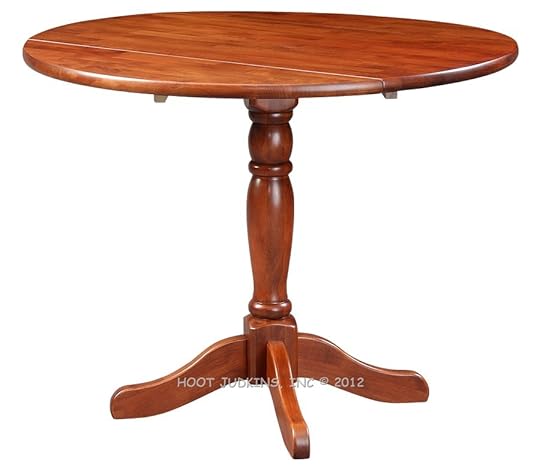 Whittier Wood Whittier Alder Wood 36 Quot Drop Leaf Round Antique Round Kitchen Table