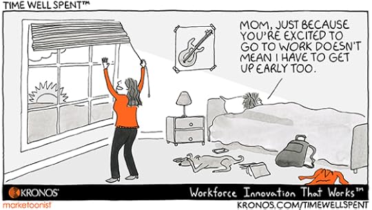 Time Well Spent, cartoon, Kronos, productive, get excited, wellness, employee engagement